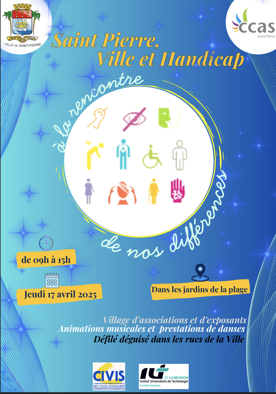 Retour sur le Carnaval inclusif et l'opération Saint-Pierre Ville Handicap ce 17 avril 2025