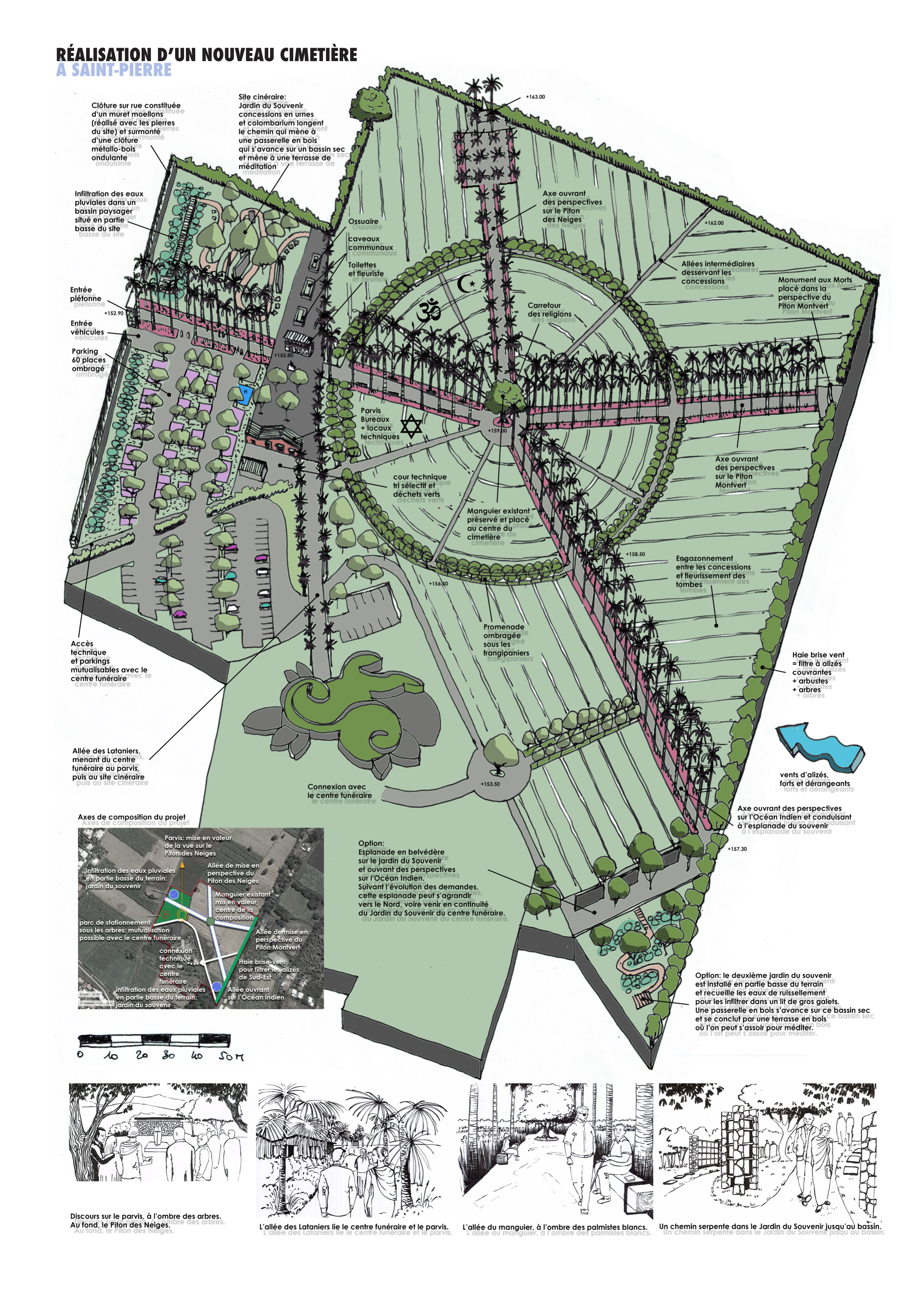 Plan du futur cimetière de la Ligne Paradis