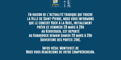 Concert Rock à la buse reporté