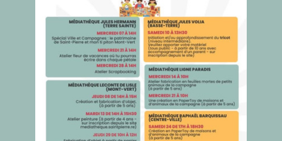 Loisirs créatifs vacances d'été