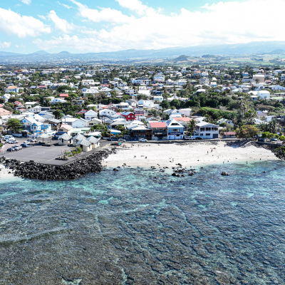 vue aérienne plage de Terre Sainte