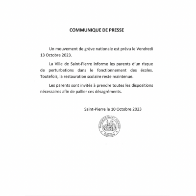 Grève nationale du 13 octobre 2023