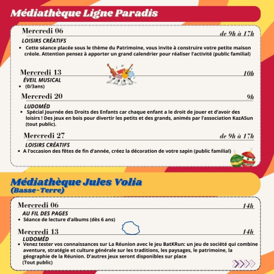 Programme Mediatheques 11 2024