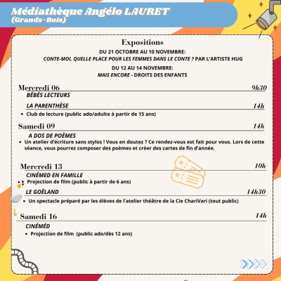 Programme Mediatheques 11 2024