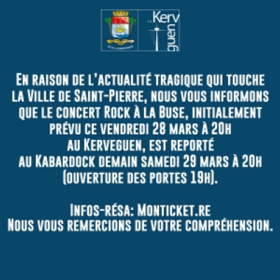 Concert Rock à la buse reporté