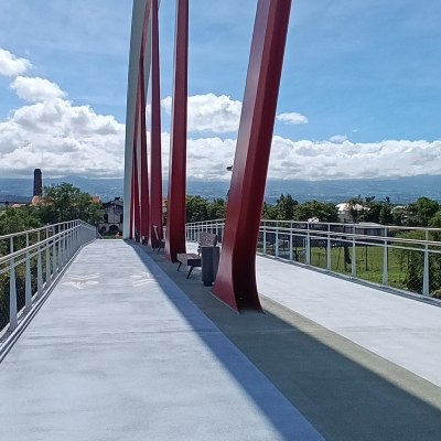 Ouverture de la passerelle piétons de Pierrefonds