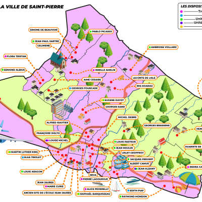 plan des écoles de la ville