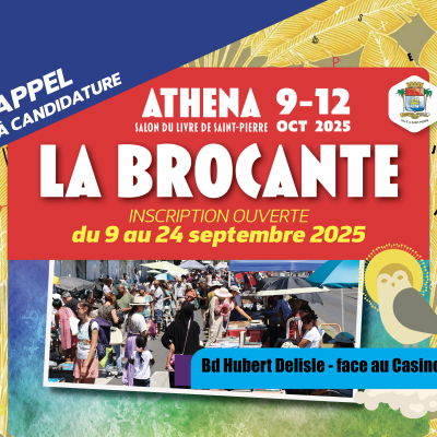 Appel à candidature – La Brocante du Salon du Livre ATHENA